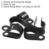 Unlorspy 100 Pcs Black R-Type Cable Clip 1/2 Inch Nylon Plastic R Type Wire Clamp for Wire Management (13.2mm,1/2 Inch) view 4