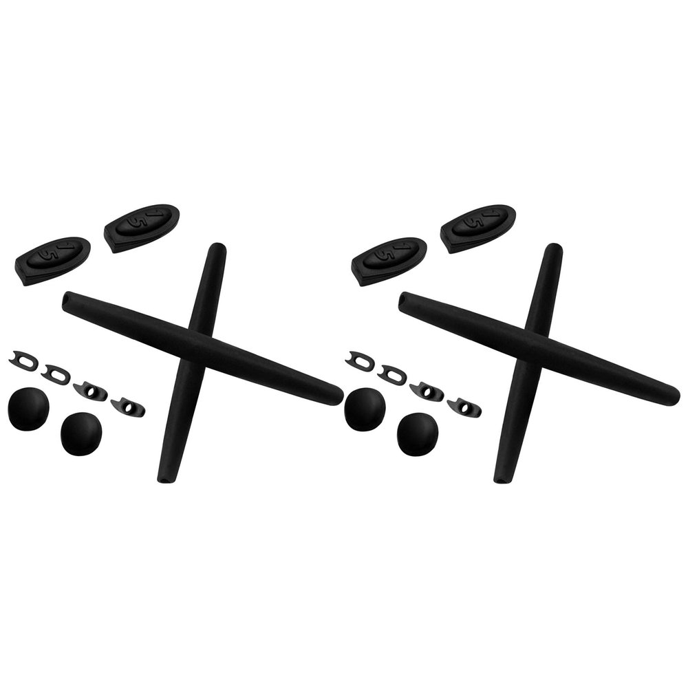 ToughAsNails 2 Pairs Replacement Rubber Kits Ear Socks and Nose Pads for Oakley Romeo 1 Sunglasses Black&Black