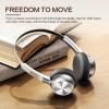 iKF R1 Wireless Bluetooth Headphones, Retro Classic Lightweight Headset, Builti-in Mic, 60H Playback, Dual Device Connectivity, Low Latency, App Customization,Throwback 80s 90s,OOTD, Black view 3