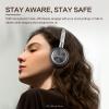 iKF R1 Wireless Bluetooth Headphones, Retro Classic Lightweight Headset, Builti-in Mic, 60H Playback, Dual Device Connectivity, Low Latency, App Customization,Throwback 80s 90s,OOTD, Black view 4