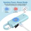 ANKOSHUN Rechargeable Personal Alarm for Women - 2 Pack Christmas Birthday Gifts for Women, Daughter, College Student, Teen Girl, Night Workers, Elders, Kids, Siren Alarm, USB Charging, Aqua&Black view 3