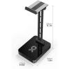 UTMACH Aluminum Alloy Headphone Stand Multi-Function Headset Holder USB Interface Controllable RGB Color Light Headphone Holder view 2