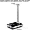 UTMACH Aluminum Alloy Headphone Stand Multi-Function Headset Holder USB Interface Controllable RGB Color Light Headphone Holder view 3