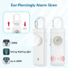 ANKOSHUN Rechargeable Personal Alarm for Women - Christmas Birthday Gifts for Women, Daughter, College Student, Teen Girl, Elders, Kids, Siren Alarm, USB Charging, White view 2