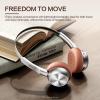 iKF R1 Wireless Bluetooth Headphones, Retro Classic Lightweight Headset, Builti-in Mic, 60H Playback, Dual Device Connectivity, Low Latency, App Customization,Throwback 80s 90s,OOTD, Brown view 3