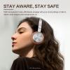 iKF R1 Wireless Bluetooth Headphones, Retro Classic Lightweight Headset, Builti-in Mic, 60H Playback, Dual Device Connectivity, Low Latency, App Customization,Throwback 80s 90s,OOTD, Brown view 4