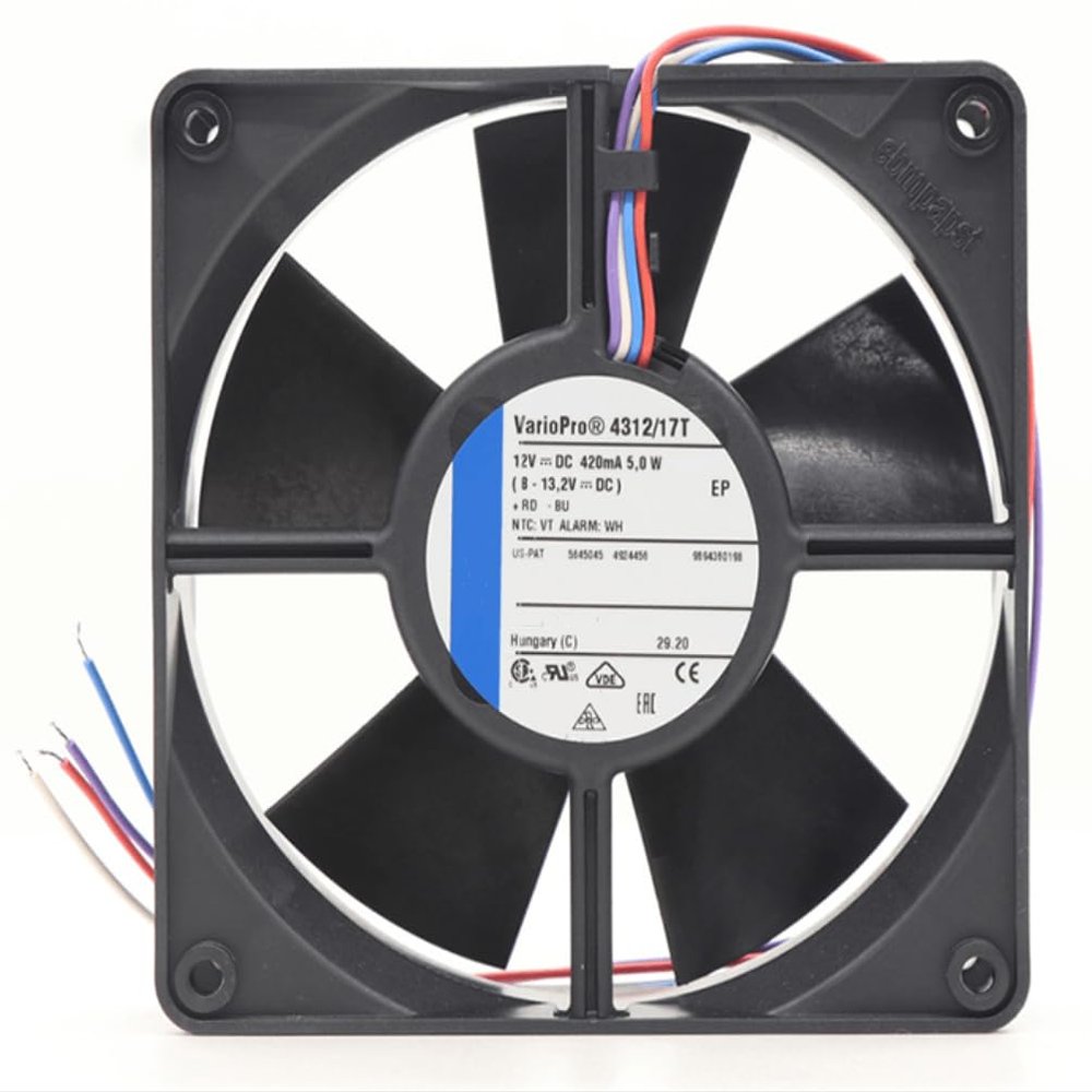12V 4312/17T 420mA 5.0W 12032 Cooling Fan 4-Wire