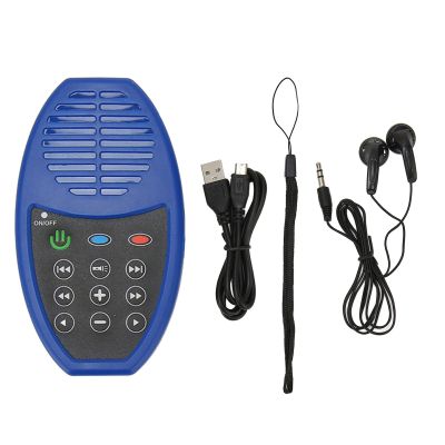Audio Bible Player, 4GB 350mAh Solar Powered Electronic Reader for Seniors, Kids, Adults - Portable Mini Bible Listener (Blue)
