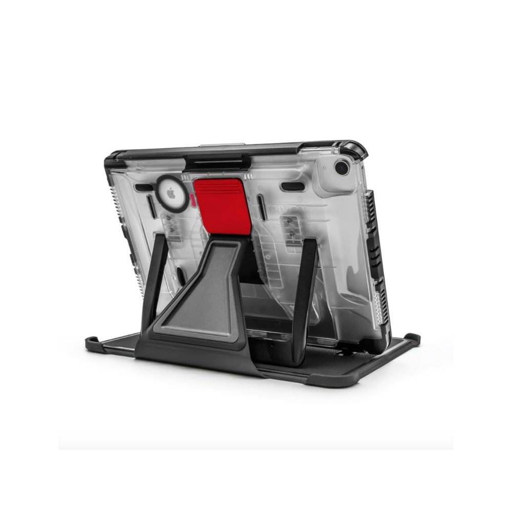 PIVOT A22A Atlas Tablet Case - Fits iPad (10th gen.) - 360 Degree Protection - for Professional Pilots, General Aviation - Clear Body/Red Clip