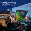 PIVOT A22A Atlas Tablet Case - Fits iPad (10th gen.) - 360 Degree Protection - for Professional Pilots, General Aviation - Clear Body/Black Clip view 3