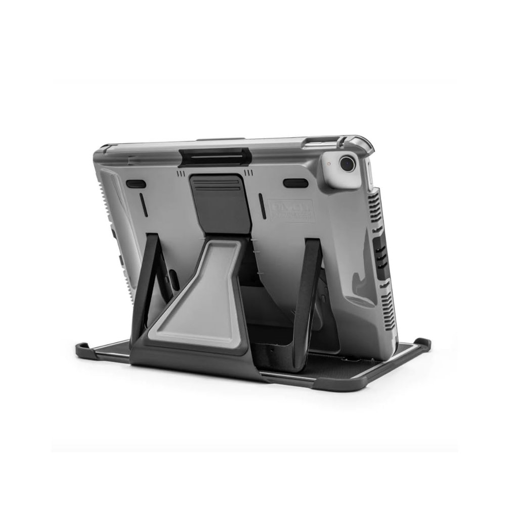PIVOT A22A Atlas Tablet Case - Fits iPad (10th gen.) - 360 Degree Protection - for Professional Pilots, General Aviation - Gray Body/Black Clip
