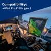 PIVOT A22A Atlas Tablet Case - Fits iPad (10th gen.) - 360 Degree Protection - for Professional Pilots, General Aviation - Gray Body/Black Clip view 3