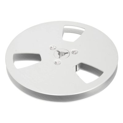 1/4 Empty Take up Reel to Reel Small Hub, 5 Inch Empty Tape Reel Aluminum Alloy 3 Hole Opening Machine Part Recording Takeup Reel