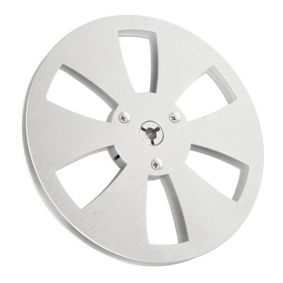 1/4 7 Inch Takeup Reel, Empty Aluminum Alloy Take up Reel to Reel Small Hub 6 Hole Open Reel Sound Tape Empty Reel Opening Machine Part, Empty Tape Reel for Recording