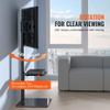 Tall Swivel TV Stand Mount for 32-65 inch TVs, Height Adjustable Portable Floor TV Stand with Tempered Glass Base - Ideal for Bedroom and Living Room Entertainment view 4