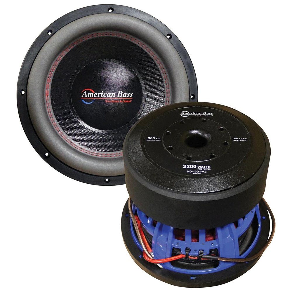 American Bass HD10D1V2 10 in. 1 ohm 4000W Maximum 2200 RMS Dual Woofer