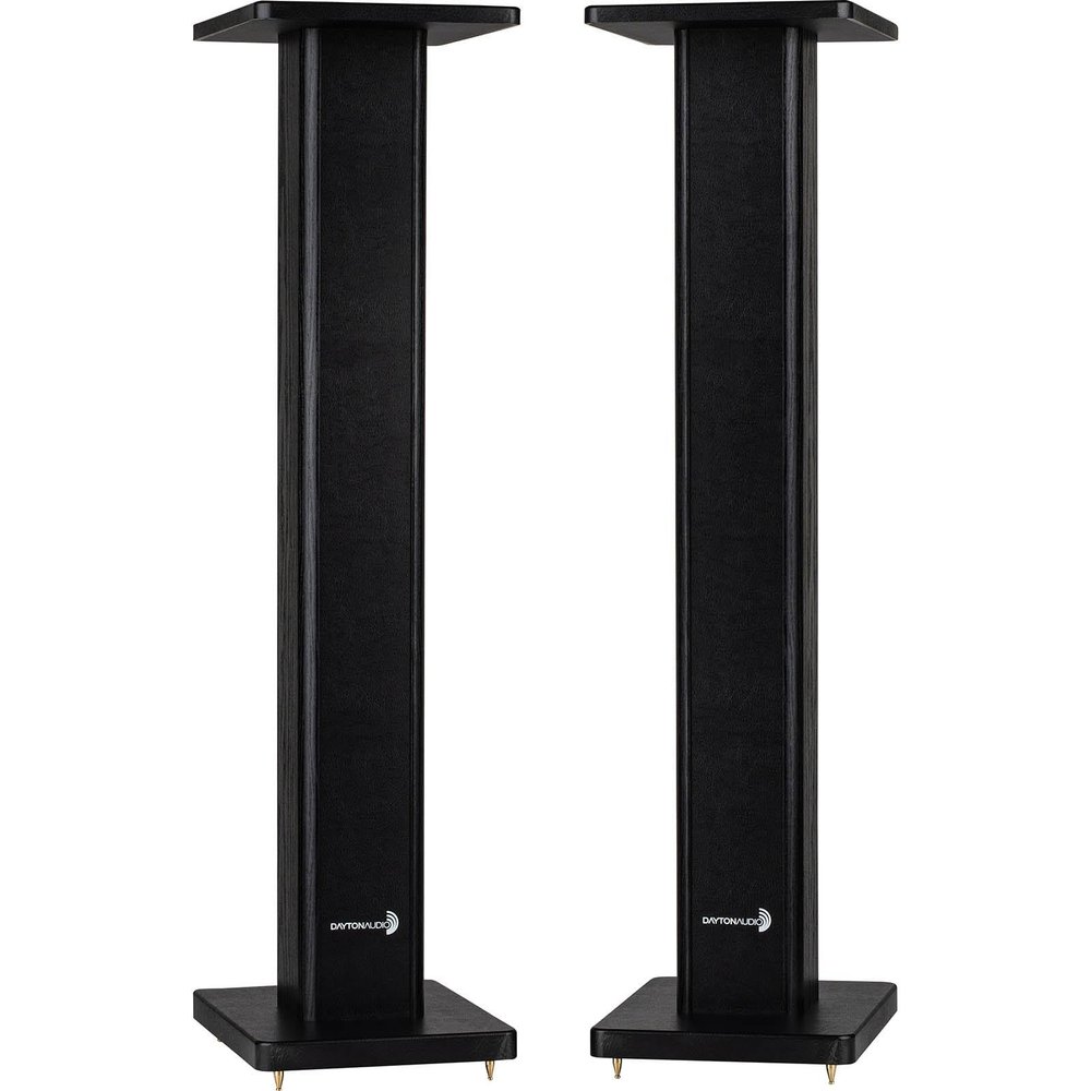 Dayton Audio Universal Wood Speaker Stand Pair (36in Black)