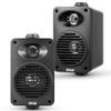 Pyle 200 Watt Bluetooth Indoor Outdoor Speakers Pair - Dual Waterproof 3.5 2-Way Full Range Speaker System w/ 1/2 High Compliance Polymer Tweeter | Home, Boat, Marine, Deck, Patio, Poolside (Black) view 1