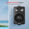 Pyle 200 Watt Bluetooth Indoor Outdoor Speakers Pair - Dual Waterproof 3.5 2-Way Full Range Speaker System w/ 1/2 High Compliance Polymer Tweeter | Home, Boat, Marine, Deck, Patio, Poolside (Black) view 2