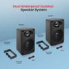 Pyle 200 Watt Bluetooth Indoor Outdoor Speakers Pair - Dual Waterproof 3.5 2-Way Full Range Speaker System w/ 1/2 High Compliance Polymer Tweeter | Home, Boat, Marine, Deck, Patio, Poolside (Black) view 3