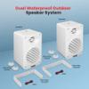 Pyle 200 Watt Bluetooth Indoor Outdoor Speakers Pair - Dual Waterproof 3.5 2-Way Full Range Speaker System w/ 1/2 High Compliance Polymer Tweeter | Home, Boat, Marine, Deck, Patio, Poolside (White) view 3