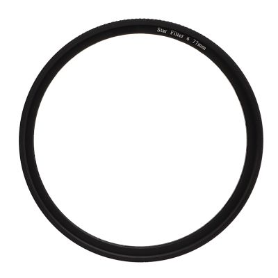 Star Filter, 6 Line Lens Filter, Optical Glass Camera Filter, Adjustable Cross Screen Effect Filter for Camera (77mm)