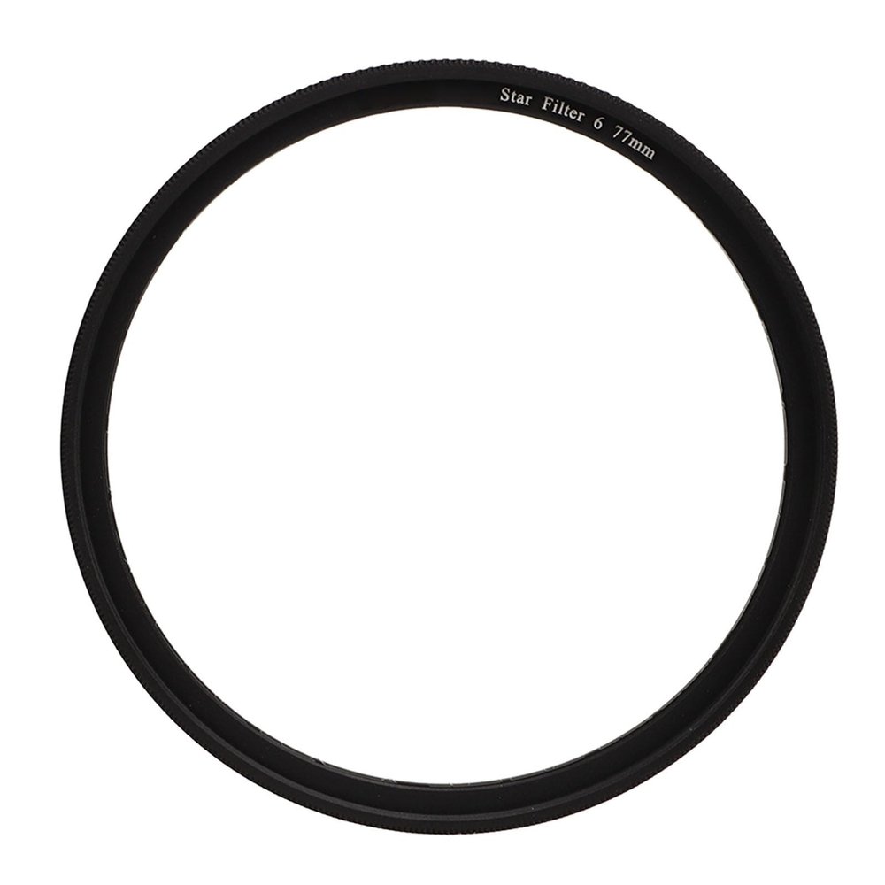 Star Filter, 6 Line Lens Filter, Optical Glass Camera Filter, Adjustable Cross Screen Effect Filter for Camera (77mm)