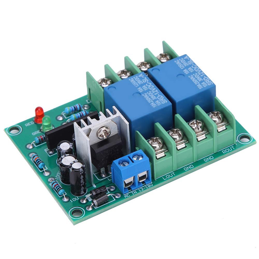 2.0 Channel Power Amplifier Boards AC12-18V 10A Speaker Circuit Board High Power Relays Power On Mute Delay Audio Amplifier Speaker Protector
