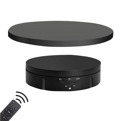 fotoconic 5.9in-8.66in Rotating Display Turntable with Remote Control Speed and Direction for Photography Crafts Jewelry Toy Collectible Display (Black)