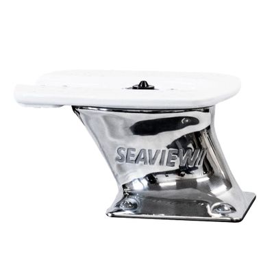 SEAVIEW AFT Raked 5" Stainless Steel Modular Mount | Designed for radars, Starlink, satdomes, Cameras & searchlights | Top Plate Required | PMA57LSS