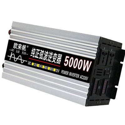 5000W6000W8000W Pure Positive Wave Inverter,DC 12V/24V/48V/60V to 110V-220V AC Outlet Converter for Cell Phones,laptops, Cameras,Camping,Road Trips,etc.,5000W-60VTO220V