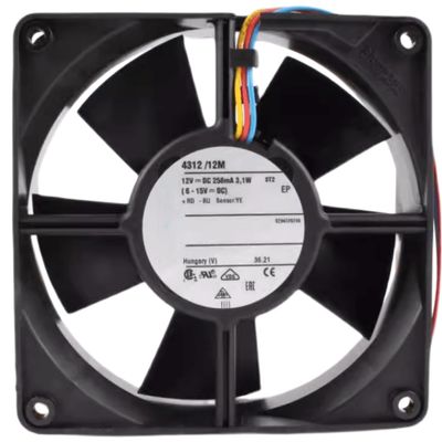 12V 4312/12M 258mA 3.1W 12032 Cooling Fan 3-Wire