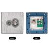 MECCANIXITY TV Aerial Socket Wall Plate Outlet Satellite Grey PC 88mm x 86mm for Coaxial Cable Lead view 3