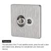 MECCANIXITY TV Aerial Socket Wall Plate Outlet Satellite Grey PC 88mm x 86mm for Coaxial Cable Lead view 4