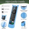 (4 Pack) Wevove TV Stick Remote Cover Compatible with Alexa Voice Remote 4k/Max/Lite (3rd Gen), Firstick Remote Case with Wrist Strap,Tvstick CoverOnly Yellow and Blue Glow in The Dark view 2