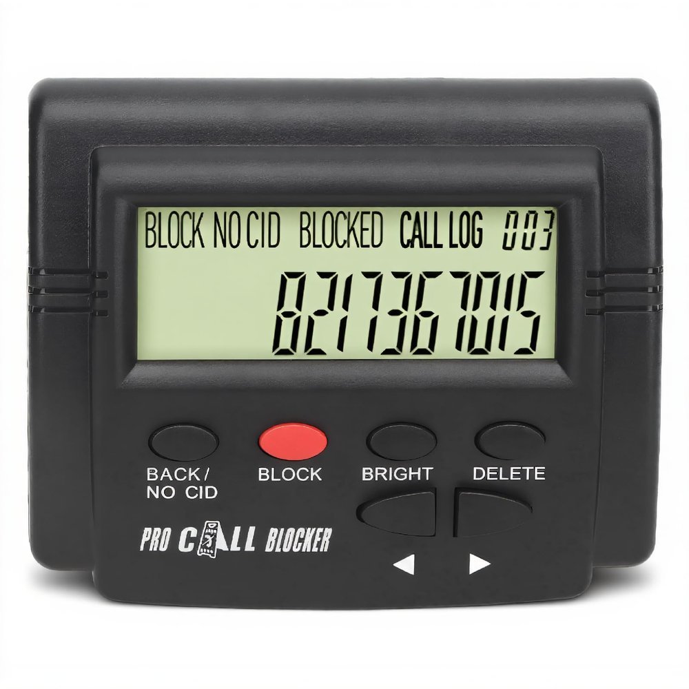 Call Blocker for Landline Phones, Home Phone Auto Call Block Caller ID Box with LCD Display, Stop All Unwanted Calls at a Touch of a , 2000 Groups Large Capacity Blacklist