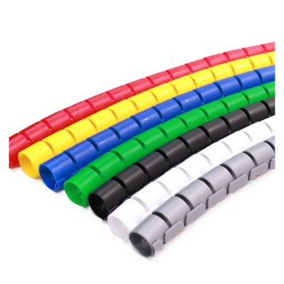 1 Meter 8/10/15/20/25mm Line Organizer Pipe Spiral Wrap Winding Cable Wire Protector Cover Tube(Without Wire-Finder) (Color : Black, Size : 15mm)