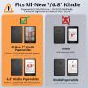 VORI Stand Case for 7"/6.8" Kindle Paperwhite (12th/11th Generation-2024/2021) and Kindle Colorsoft Signature Edition, PU Leather Case Smart Protective Cover with Auto-Wake/Sleep, Protea Floral view 2