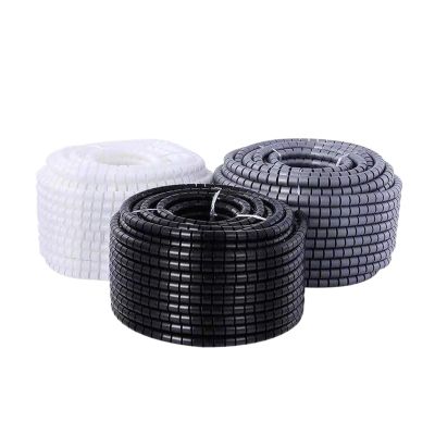 8/10/15/20/25mm 1m Line Organizer Pipe Spiral Wrap Winding Cable Wire Protector Cover TubeWithout Wire-Finder (Color : White, Size : 16mmx1meter)