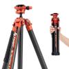 Fotopro Carbon Fiber Tripod 1.7lbs Ultralight 62 Inch Portable Compact Travel Tripod for Camera DSLR Load up to 22lbs X-Aircross 3 Lite Orange view 1