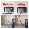 4x25Meters 30x1.5m Spiral Wrap Sleeve Tube Cable Protector Band Winding Pipe Transparent Plastic Sheath (Color : Black, Size : 20mm x 3meters) view 3