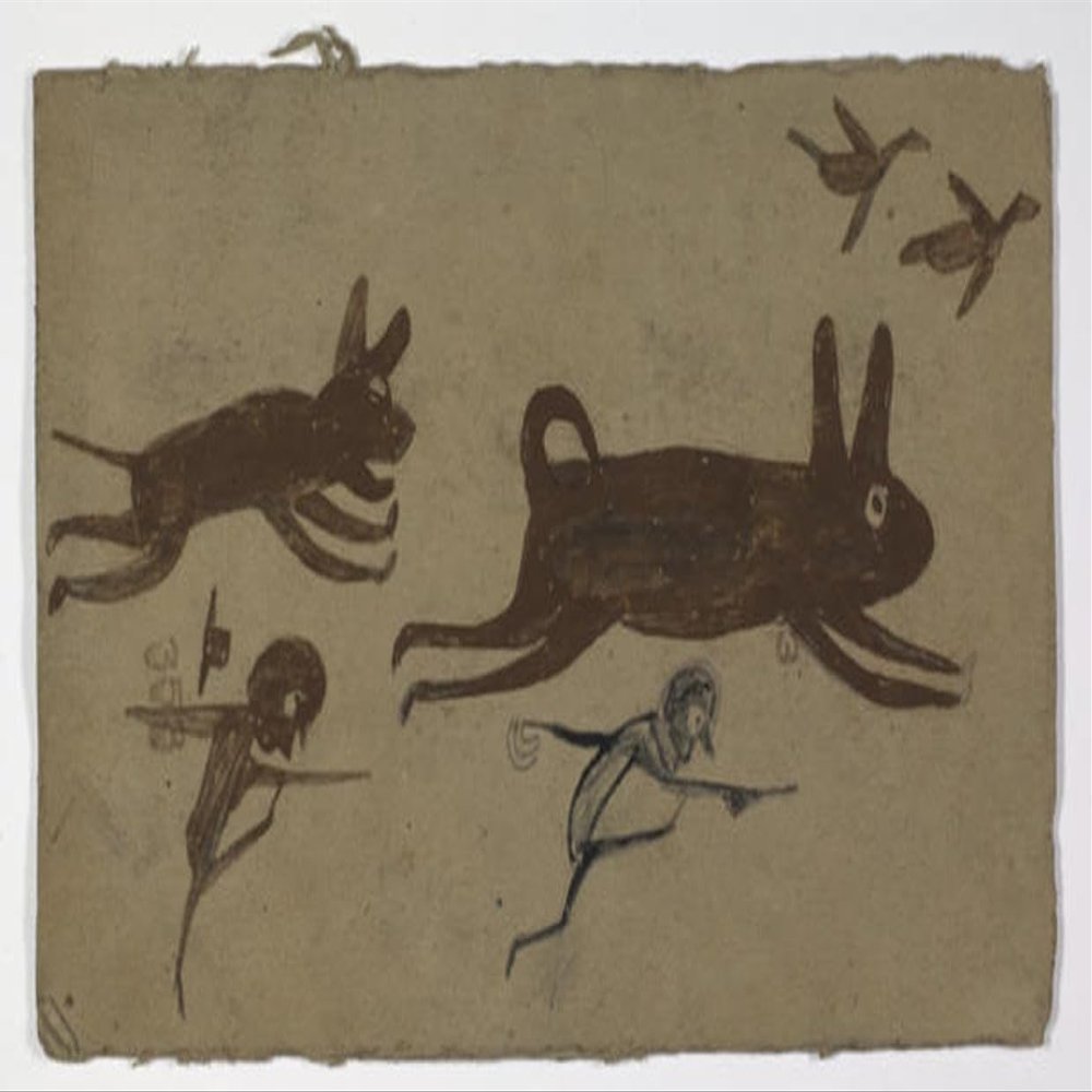 Bill Traylor : Truncated Man with a Pipe : Archival Quality Art Print