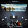4K Support Projector with Wifi and Bluetooth, HONPOW Portable Mini Projectors for Outdoor Movies Use, Compatible with TV Stick, Laptop, Smartphone, Xbox, PS5 view 4