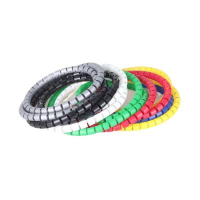 1/3/5/10M Line Flexible Spiral Cable 8/10/16/22/28/32/36/42mm Winding Organizer Pipe Cable Wire Protector Cover Tube (Color : Green, Size : 42MM_10M with Clip)