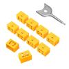 10Pcs SFP Port Lock with 1Keys,Switch Port Lock/Fiber Port Security Plug,SFP Dust Cap to Prevent Unauthorized Access,Suitable for Data Centers, Server Room,Desktops,Laptops,etc. (Yellow) view 1