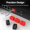 10Pcs SFP Port Lock with 1Keys,Switch Port Lock/Fiber Port Security Plug,SFP Dust Cap to Prevent Unauthorized Access,Suitable for Data Centers, Server Room,Desktops,Laptops,etc. (Yellow) view 3
