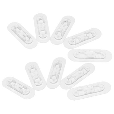 Alipis 10pcs Acrylic Wire Organizer Adhesive Cable Management Clips Compact Cord Holder for Home Office and Car Keep Wires Tidy Prevent Tripping Hazards Strong Adhesive Durable and