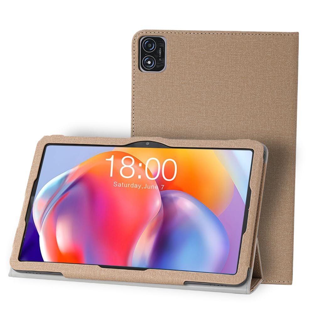 AKNICI Case for TECLAST T40S Tablet 10.4 Inch, Premium PU Leather Slim Folio Folding Stand Protective Tablet Case Cover for TECLAST T40S with Auto Wake/Sleep, Gold