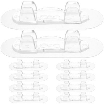 Alipis 10pcs Acrylic Desk Wire Organizer Easy Install Cord Holder for Cable Management Space-Saving for Home Office and Appliances Durable and Sturdy for Multiple Uses