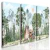 GUBIYU Woodland Nursery Decor for Boys Animal Greens Woodland Creature Wall Art,Safari Baby Animals Prints,Forest Animal Rabbit Bear Nursery Pictures for Kids Bedroom Classroom Decorations 24"X36" view 1
